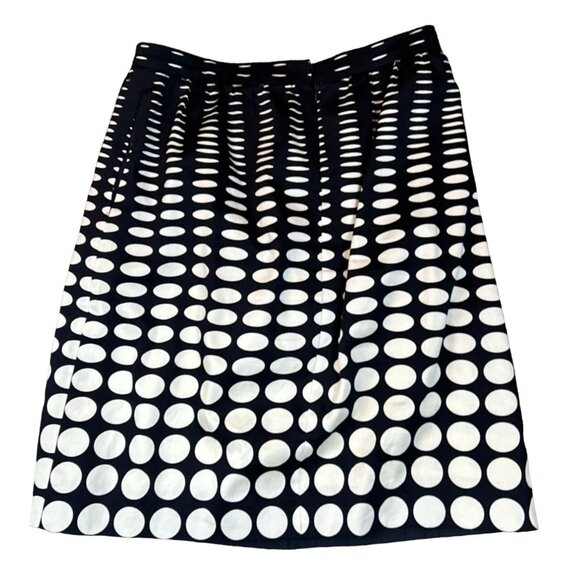 (5 /$25) J.Crew Pencilβ Printed Stretch Cotton Skirt in Black & White Geo Size 4 - Picture 3 of 4